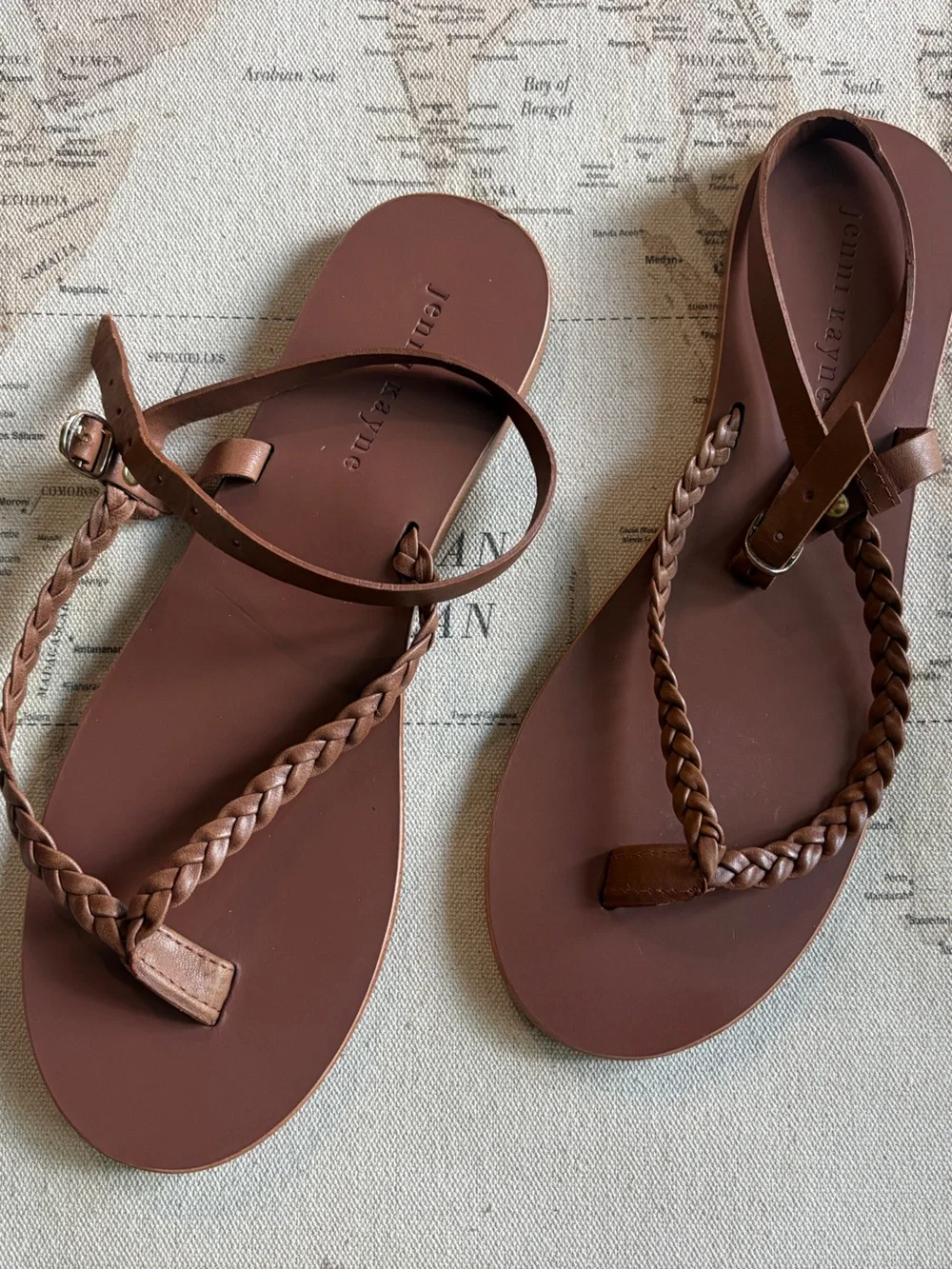 Jenni Kayne Leather Mila Sandal Size 40/9 (9.5) Saddle